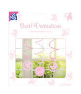 Decoratie Swirl Het Is Een Meisje 8st